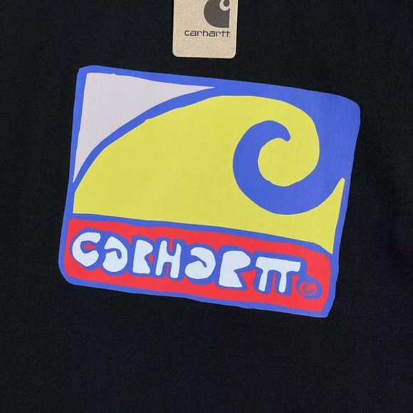 CARHARTT Spindrift T-Shirt - Black Short Sleeve - Picture 3 of 7
